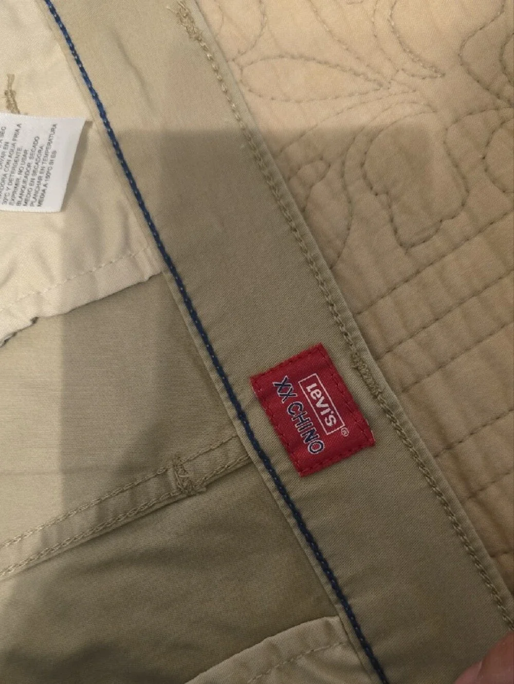 Lot of 2 Levi's XX Chino Shorts Size 38 Beige Olive Green